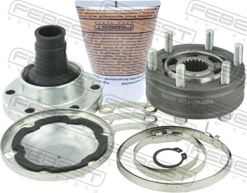 Febest 0711-JB420SHA - Шарнір, поздовжній вал autocars.com.ua