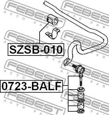 Febest 0723-BALF - Тяга / стійка, стабілізатор autocars.com.ua