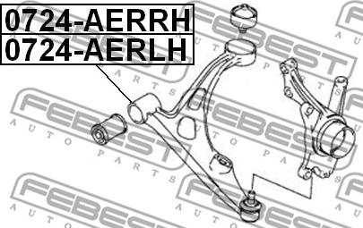 Febest 0724-AERLH - Рычаг подвески колеса avtokuzovplus.com.ua
