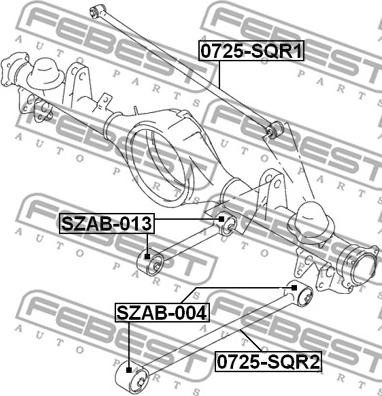 Febest 0725-SQR2 - Рычаг подвески колеса avtokuzovplus.com.ua