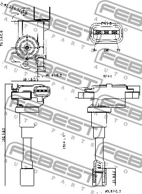 Febest 07640-001 - Котушка запалювання autocars.com.ua