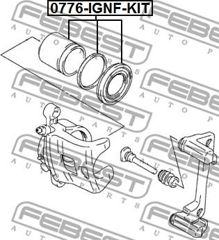 Febest 0776-IGNF-KIT - Ремкомплект, гальмівний супорт autocars.com.ua