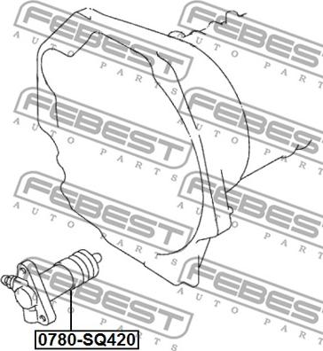 Febest 0780-SQ420 - Робочий циліндр, система зчеплення autocars.com.ua