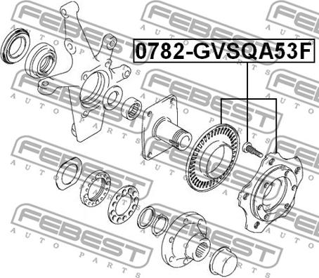 Febest 0782-GVSQA53F - Маточина колеса autocars.com.ua