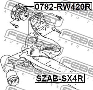 Febest 0782-RW420R - Маточина колеса autocars.com.ua