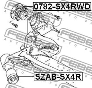 Febest 0782-SX4RWD - Маточина колеса autocars.com.ua