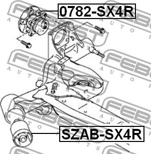 Febest 0782-SX4R - Ступица колеса, поворотный кулак avtokuzovplus.com.ua