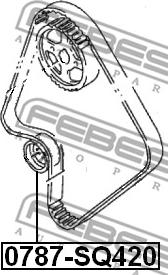 Febest 0787-SQ420 - Натяжна ролик, ремінь ГРМ autocars.com.ua