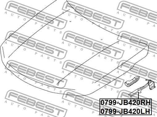 Febest 0799-JB420LH - Шарнир, капот avtokuzovplus.com.ua