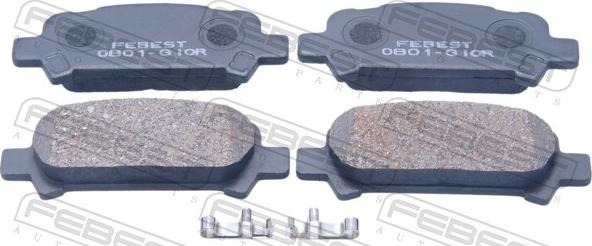 Febest 0801-G10R - Гальмівні колодки, дискові гальма autocars.com.ua