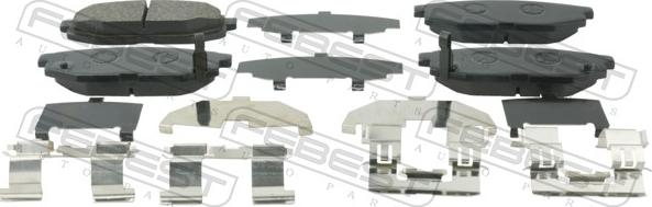 Febest 0801-G12R - Гальмівні колодки, дискові гальма autocars.com.ua