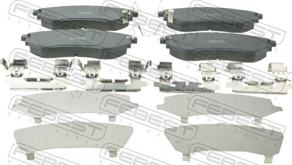 Febest 0801-W10F - Гальмівні колодки, дискові гальма autocars.com.ua