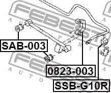 Febest 0823-003 - Тяга / стійка, стабілізатор autocars.com.ua