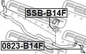 Febest 0823-B14F - Тяга - Стійка стабілізатора autocars.com.ua