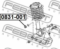 Febest 0831-001 - Чаша холостого хода, балка моста avtokuzovplus.com.ua