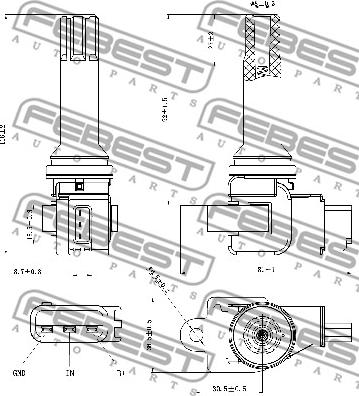 Febest 08640-002 - Котушка запалювання autocars.com.ua