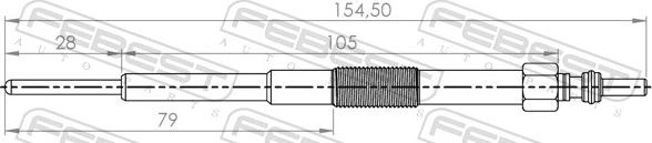 Febest 08642-001 - Свеча накаливания avtokuzovplus.com.ua