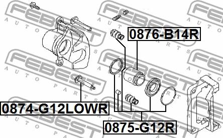 Febest 0876-B14R - Поршень, корпус скобы тормоза avtokuzovplus.com.ua