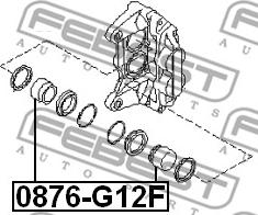 Febest 0876-G12F - Поршень, корпус скоби гальма autocars.com.ua