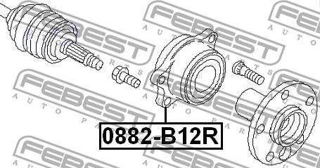 Febest 0882-B12R - Маточина колеса autocars.com.ua