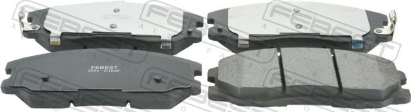 Febest 1001-C100F - Гальмівні колодки, дискові гальма autocars.com.ua