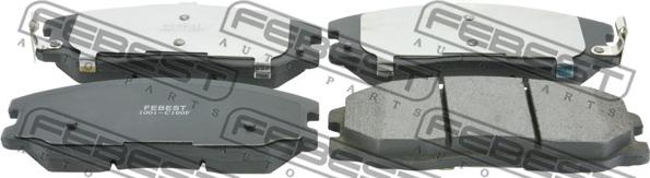 Febest 1001-C100F - Тормозные колодки, дисковые, комплект avtokuzovplus.com.ua