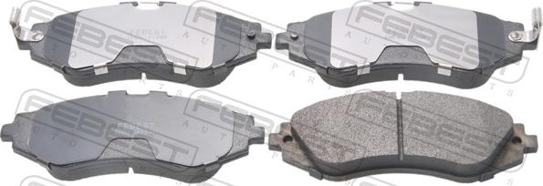 Febest 1001-J150F - Гальмівні колодки, дискові гальма autocars.com.ua