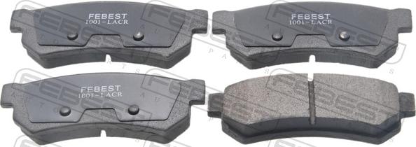 Febest 1001-LACR - Гальмівні колодки, дискові гальма autocars.com.ua