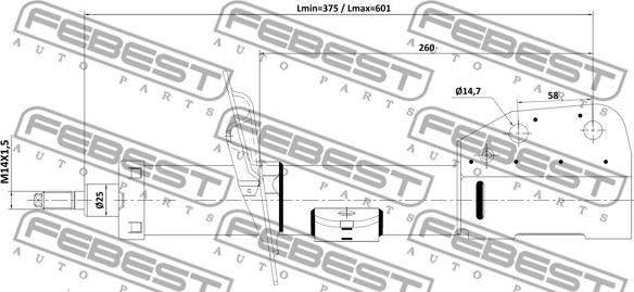 Febest 10110-002FR - Амортизатор avtokuzovplus.com.ua