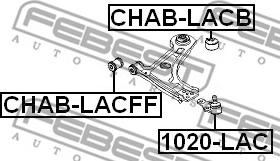 Febest CHAB-LACFF - Сайлентблок, рычаг подвески колеса avtokuzovplus.com.ua