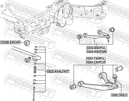 Febest 1024-TAHFLL - Важіль незалежної підвіски колеса autocars.com.ua