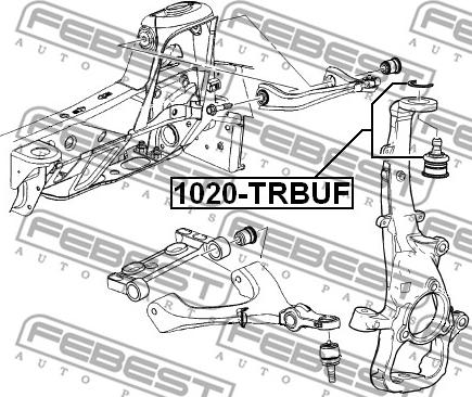 Febest 1020-TRBUF - Несучий / направляючий шарнір autocars.com.ua