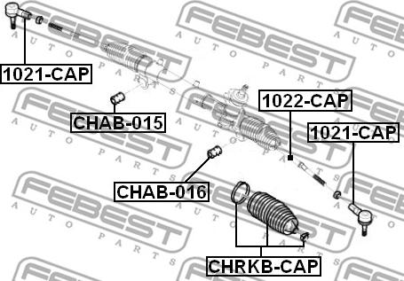 Febest 1022-CAP - Осевой шарнир, рулевая тяга avtokuzovplus.com.ua