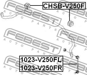 Febest 1023-V250FR - Тяга / стійка, стабілізатор autocars.com.ua