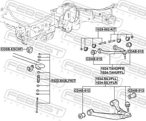 Febest 1024-SILVFLR - Важіль незалежної підвіски колеса autocars.com.ua