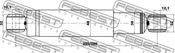 Febest 10556698R - Амортизатор autocars.com.ua