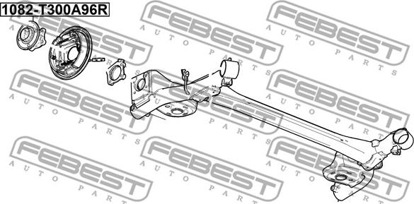 Febest 1082-T300A96R - Ступица колеса, поворотный кулак avtokuzovplus.com.ua