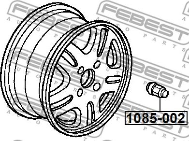 Febest 1085-002 - Гайка кріплення колеса autocars.com.ua