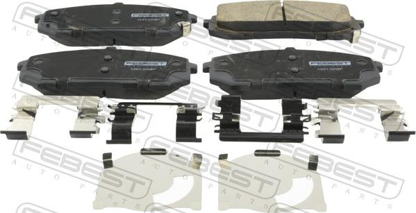 Febest 1201-DN8F - Гальмівні колодки, дискові гальма autocars.com.ua