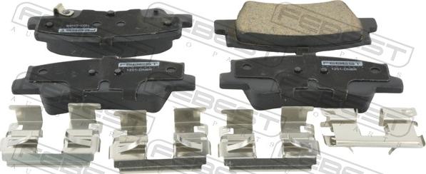 Febest 1201-DN8R - Гальмівні колодки, дискові гальма autocars.com.ua