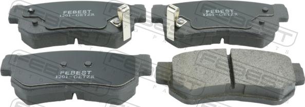 Febest 1201-GETZR - Гальмівні колодки, дискові гальма autocars.com.ua