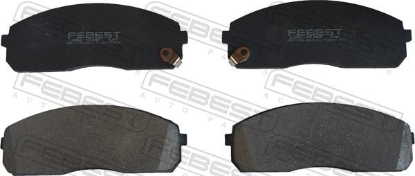 Febest 1201-H100F - Гальмівні колодки, дискові гальма autocars.com.ua