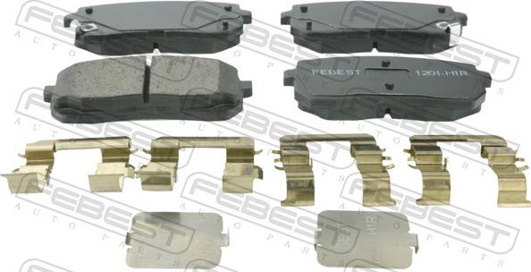 Febest 1201-H1R - Гальмівні колодки, дискові гальма autocars.com.ua