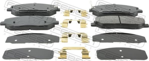 Febest 1201-SANF - Гальмівні колодки, дискові гальма autocars.com.ua