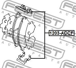 Febest 1203-ACCF - Комплектуючі, колодки дискового гальма autocars.com.ua