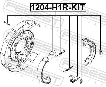 Febest 1204-H1R-KIT - Комплектуючі, гальмівна система autocars.com.ua