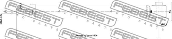 Febest 12110-004R - Амортизатор autocars.com.ua