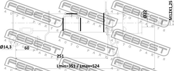 Febest 12110-010FL - Амортизатор autocars.com.ua