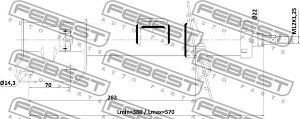 Febest 12110-012FL - Амортизатор avtokuzovplus.com.ua