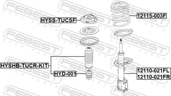 Febest 12115-003F - Пружина ходової частини autocars.com.ua